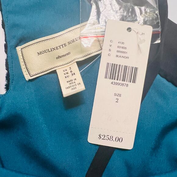 Anthropologie Moulinette Soeurs Imogen Sequin Shift Slip Dress Size 2 Brand New - Picture 9 of 14